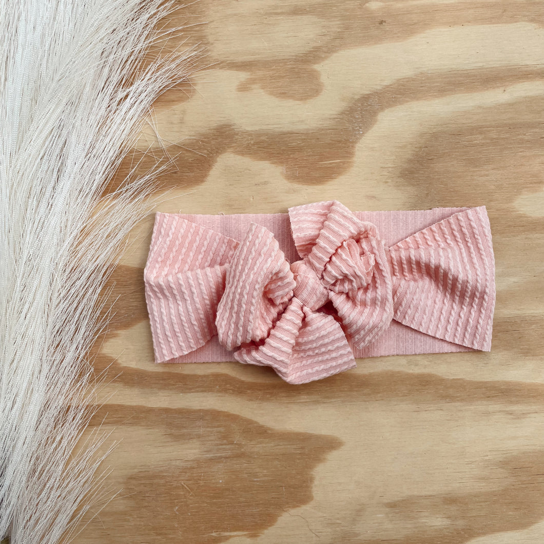 Ribbed Pink Bobbie knot