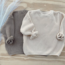 Load image into Gallery viewer, Chunky knitted Sweater Taupe