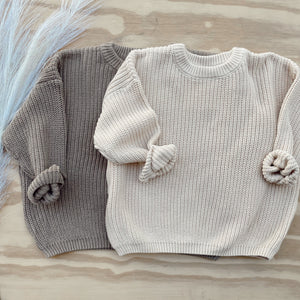 Chunky knitted Sweater Taupe